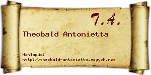 Theobald Antonietta névjegykártya